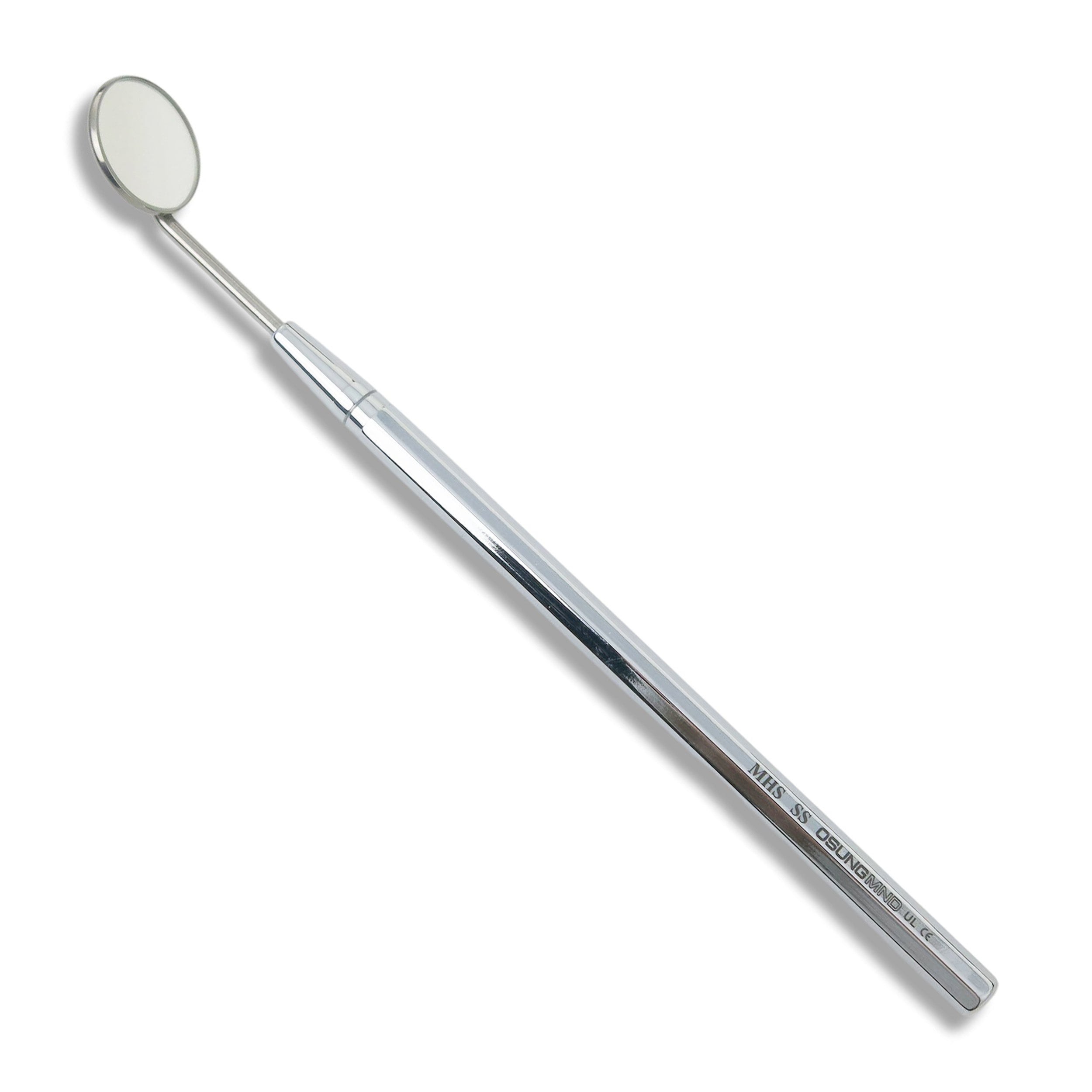 Mouth Mirror Simple Stem No. 3, 20mm dia, metal handle, EA