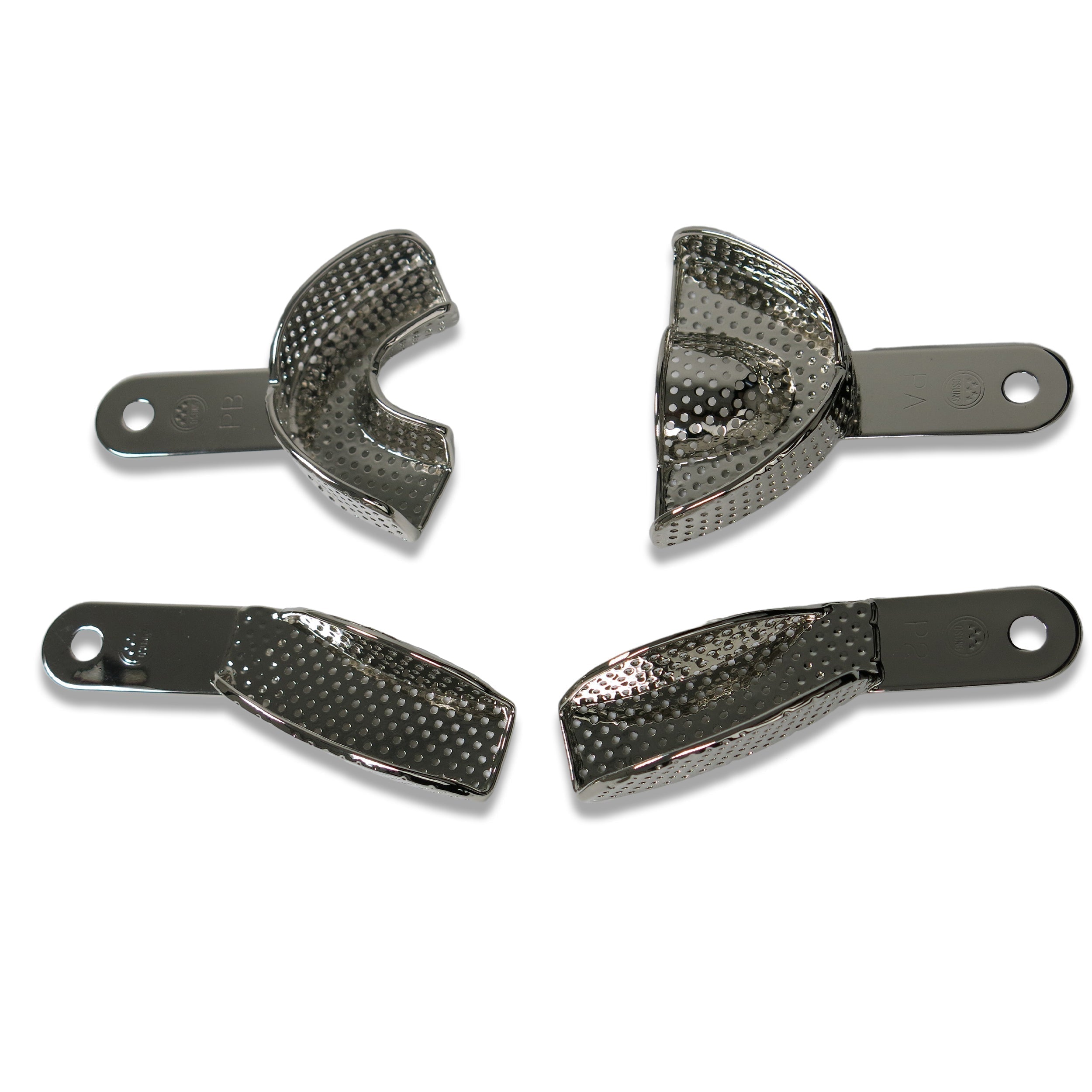 Dental Impression Tray Set, 4 pcs, Partial, TBWPZ4