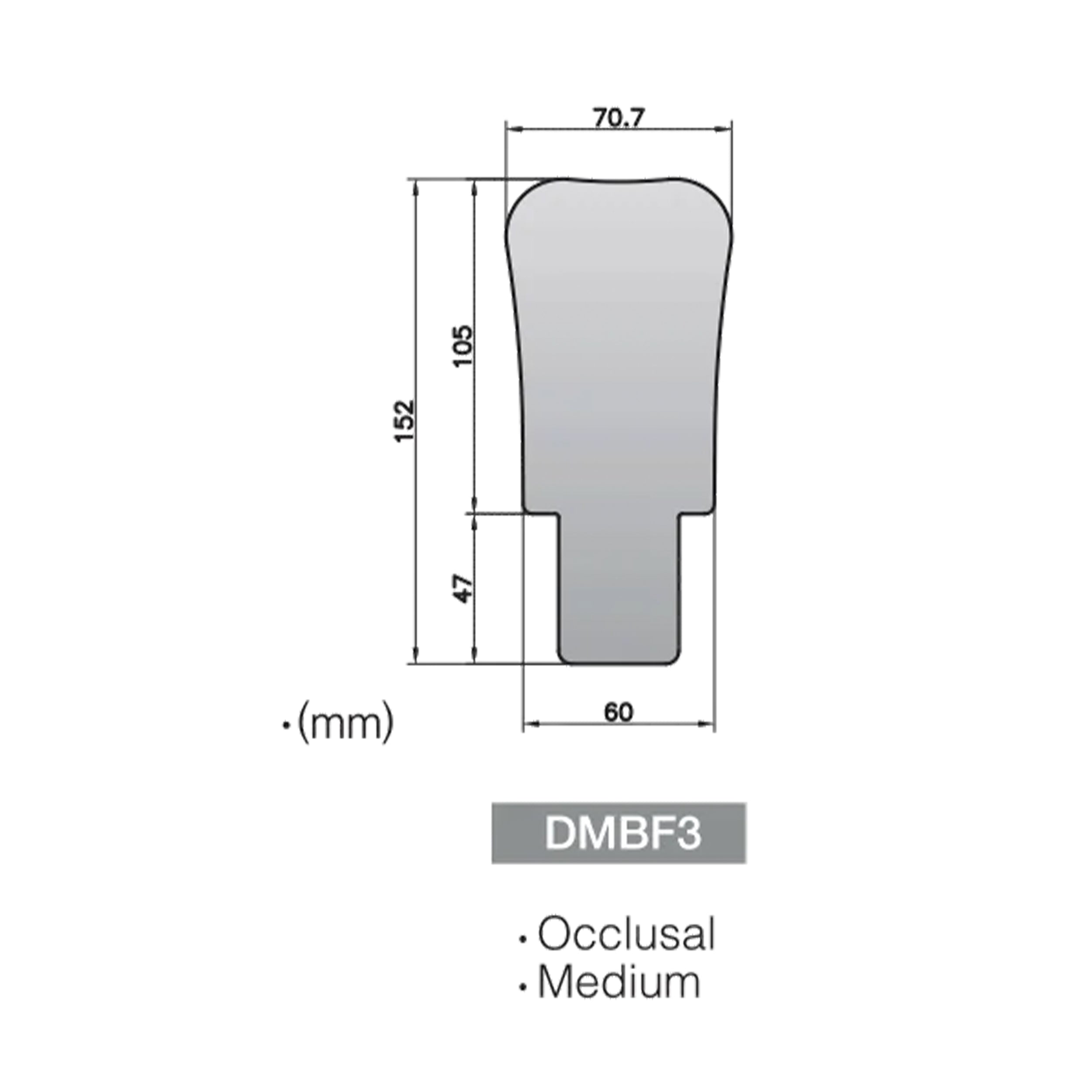 Occlusal Medium Mirror for Fog Free Intra Oral Photo System -DMBF3