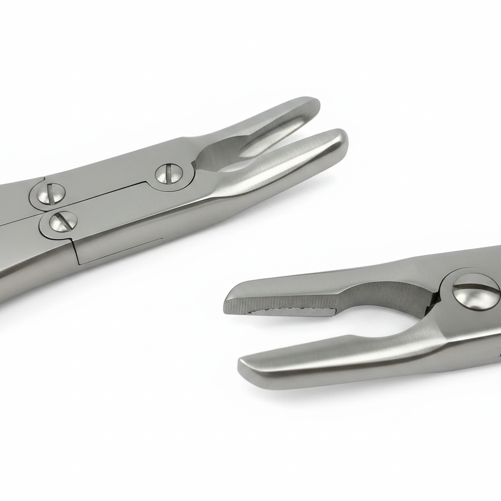 Ruskin Bone Rongeur jaw close-up 7mm bite precision-ground cutting edges